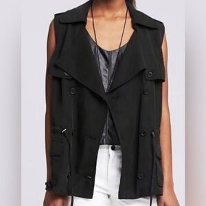 Banana Republic Black Sleeveless Vest